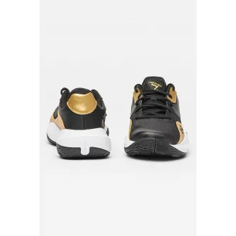 Under Armour, Pantofi low-cut pentru baschet Lockdown 7, Auriu, Negru, 9