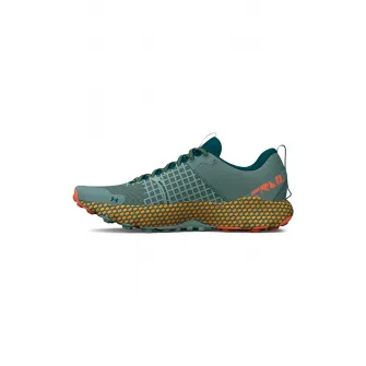 Under Armour, Pantofi unisex pentru alergare HOVR™ DS Ridge, Portocaliu mandarina, Verde marin, 9