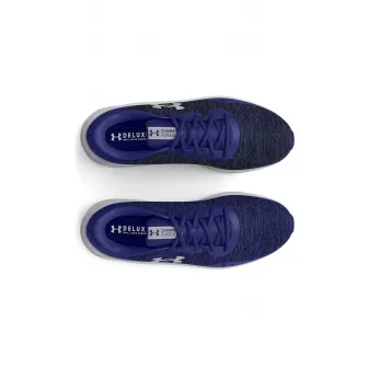 Under Armour, Pantofi usori cu logo Charged Pursuit 3 pentru alergare, Gri, Albastru, 7.5