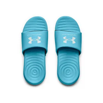 Under Armour, Papuci cu logo Ansa, Albastru deschis, 8