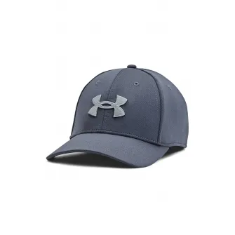Under Armour, Sapca cu aplicatie logo brodata, pentru antrenament Blitzing, Gri inchis, 59-62 CM