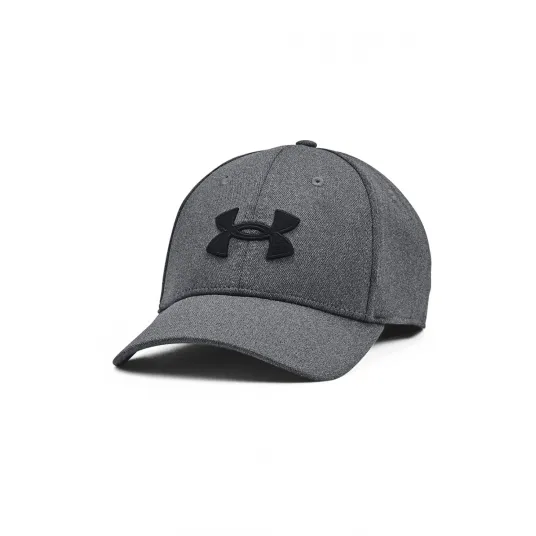 Under Armour, Sapca cu aplicatie logo brodata, pentru antrenament Blitzing, Gri, 59-62 CM