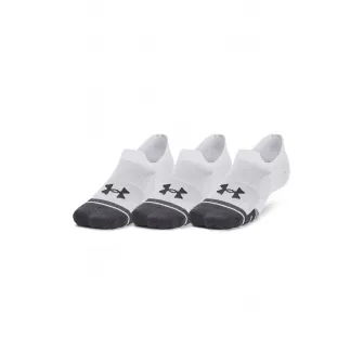 Under Armour, Set de sosete foarte scurte pentru fitness Performance Tech - 3 perechi, Alb, L