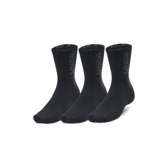 Under Armour, Set de sosete unisex pentru antrenament UA 3-Maker - 3 perechi, Negru, Gri, XL