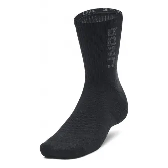 Under Armour, Set de sosete unisex pentru antrenament UA 3-Maker - 3 perechi, Negru, Gri, M
