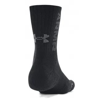 Under Armour, Set de sosete unisex pentru antrenament UA 3-Maker - 3 perechi, Negru, Gri, XL