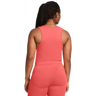 Under Armour, Top crop fara cusaturi pentru antrenament Train, Corai, L