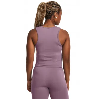 Under Armour, Top crop fara cusaturi pentru antrenament Train, Lila, XL