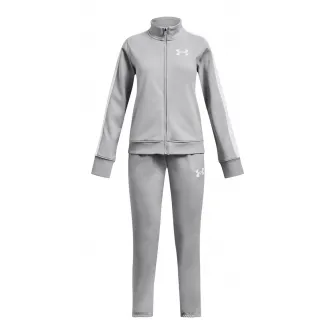 Under Armour, Trening cu fermoar si benzi laterale contrastante pentru fitness, Gri cenusiu, 160-170 CM