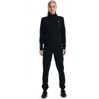 Under Armour, Trening cu fermoar Tricot, Alb, Negru, XS