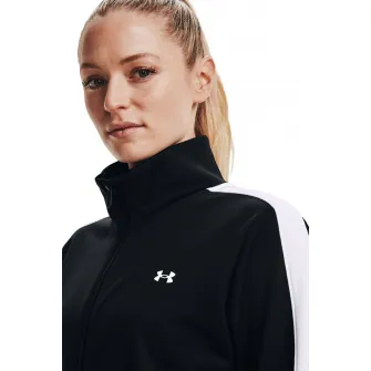 Under Armour, Trening cu fermoar Tricot, Alb, Negru, XS