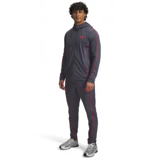 Under Armour, Trening cu logo, pentru fitness, Rosu, Gri inchis, S