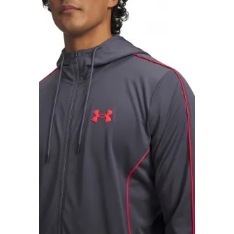 Under Armour, Trening cu logo, pentru fitness, Rosu, Gri inchis, S