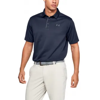 Under Armour, Tricou polo pentru golf Tech, Bleumarin, L