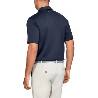 Under Armour, Tricou polo pentru golf Tech, Bleumarin, L