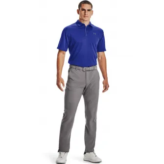 Under Armour, Tricou polo pentru golf Tech, Gri, Albastru royal, S
