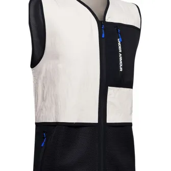 Under Armour, Vesta cu buzunare cu fermoar STM 4.1, Alb/Negru, S