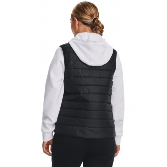 Under Armour, Vesta cu fermoar si vatelina pentru fitness, Negru, S