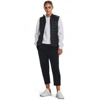 Under Armour, Vesta cu fermoar si vatelina pentru fitness, Negru, S