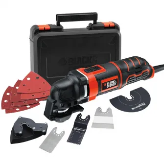Unealta multifunctionala Oscilanta MT300KA, Black & Decker, 300W, 6 accesorii, cutie depozitare