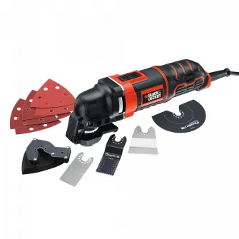 Unealta multifunctionala Oscilanta MT300KA, Black & Decker, 300W, 6 accesorii, cutie depozitare