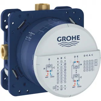 Unitate instalare incastrat Grohe Rapido SmartBox 35600000, 1/2, 3 iesiri, 2 intrari, alama
