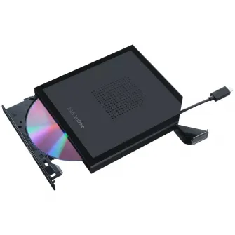 Unitate optica externa Asus ZenDrive V1M - USB Type-C & cable storage, Mac Compatible, 14.6mm Ultraslim, Negru