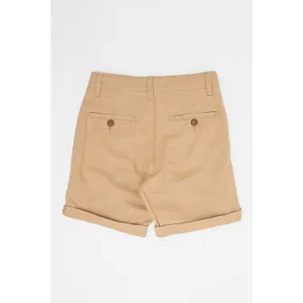 United Colors of Benetton, Pantaloni scurti chino de in si bumbac, Camel, 120 CM