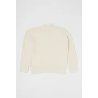 United Colors of Benetton, Pulover pufos cu maneci cazute, Alb, 130 CM
