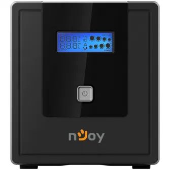 ИБП NJOY Cadu 1000, 1000 ВА/600 Вт, Line Interactive, AVR, Auto-Restart, ЖК-экран