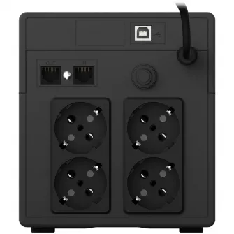 ИБП NJOY Cadu 1000, 1000 ВА/600 Вт, Line Interactive, AVR, Auto-Restart, ЖК-экран