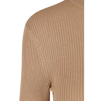 Urban Classics, Cardigan crop cu fermoar, Bej, XL