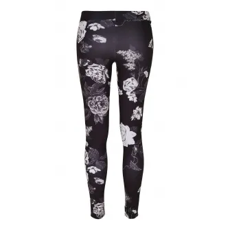 Urban Classics, Colanti cu imprimeu si insertii de plasa, Negru, Alb, XS