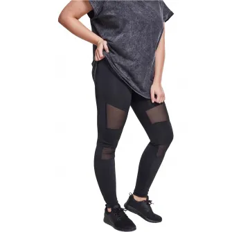 Urban Classics, Colanti cu segmente din plasa, Negru, M