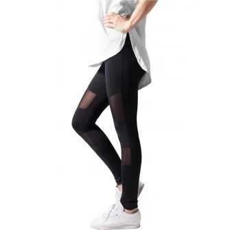 Urban Classics, Colanti cu segmente din plasa, Negru, M