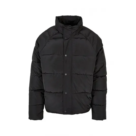 Urban Classics, Geaca matlasata cu maneci raglan, Negru, L