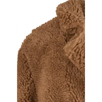 Urban Classics, Haina supradimensionata din blana sherpa sintetica cu buzunare oblice, Maro scortisoara, M