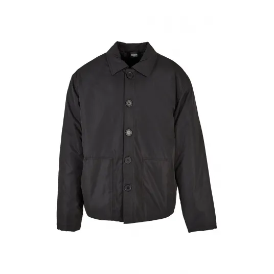 Urban Classics, Jacheta cu nasturi si buzunare, Negru, M