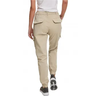 Urban Classics, Pantaloni cargo cu talie inalta, Bej deschis, 30