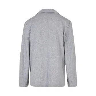 Urban Classics, Sacou lejer cu revere decupate, Gri melange, XL