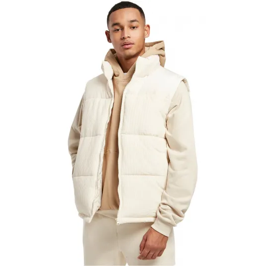 Urban Classics, Vesta din reiat cu fermoar, Crem, XL