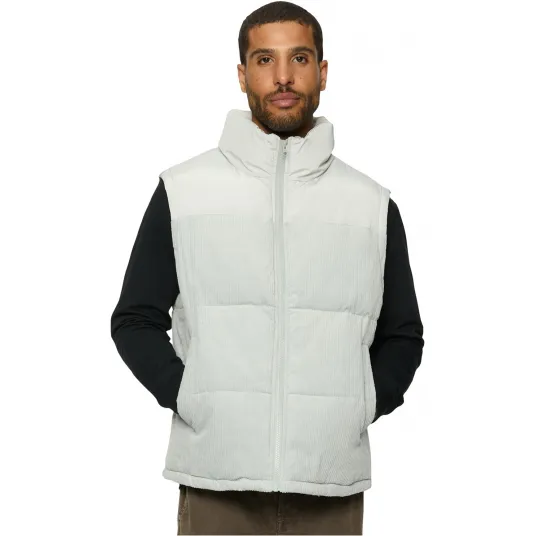Urban Classics, Vesta din reiat cu fermoar, Gri deschis, 2XL