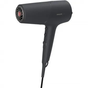 Uscator de par Philips BHD504/00, 2100W, tehnologie ThermoShield, ingrijire cu ioni, 2 setari de viteza, 3 setari de temperatura, cap de coafare 14 mm, Gri carbune metalizat