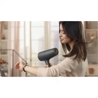 Uscator de par Philips BHD504/00, 2100W, tehnologie ThermoShield, ingrijire cu ioni, 2 setari de viteza, 3 setari de temperatura, cap de coafare 14 mm, Gri carbune metalizat