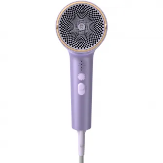 Uscator de par Philips Seria 7000 BHD720/10, 1800W, tehnologie ThermoShield Advanced, ingrijire cu ioni minerali, 2 setari de viteza, 4 setari de temperatura, cap de coafare 11 mm, difuzor magnetic, Violet metalizat