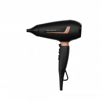 Фен ROWENTA Pro Expert CV8830F0, 2200 Вт, технология Ionic Booster, 3 температурных режима, струя холодного воздуха, диффузор, кольцо для подвешивания, черно-коричневый
