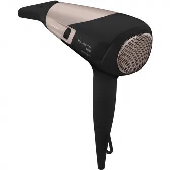 Uscator de par ROWENTA Studio Dry Glow CV5831F0, 2300W, 6 trepte de viteza si temperatura, tehnologie Thermo control, difuzor pentru volum, negru-roz