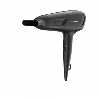 Uscator de par Studio Dry Rowenta x Karl Lagerfeld CV581LF0, 2100W, Tehnologie Effiwatts, 6 trepte de viteza si temperatura, Tehnologie Thermo Control, generator de ioni, negru