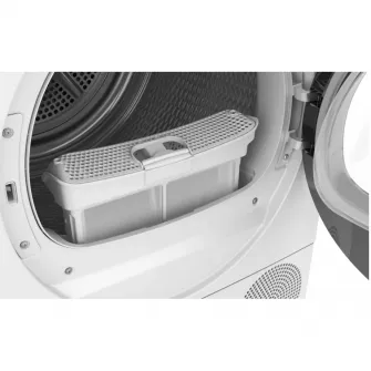 Uscator de rufe Bosch Seria 8 WQB246DNBY, Pompa de caldura, 9 Kg, 14 programe, AutoDry, Condensator cu autocuratare, Iluminare interioara, Touch control, Smart Dry, EcoSilence Drive, Home Connect, Clasa B, Alb