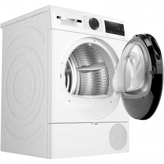 Uscator de rufe Bosch WQG243DNBY, Pompa de caldura, 9 Kg, 14 programe, AutoDry, EcoSilence Drive, Clasa C, Alb